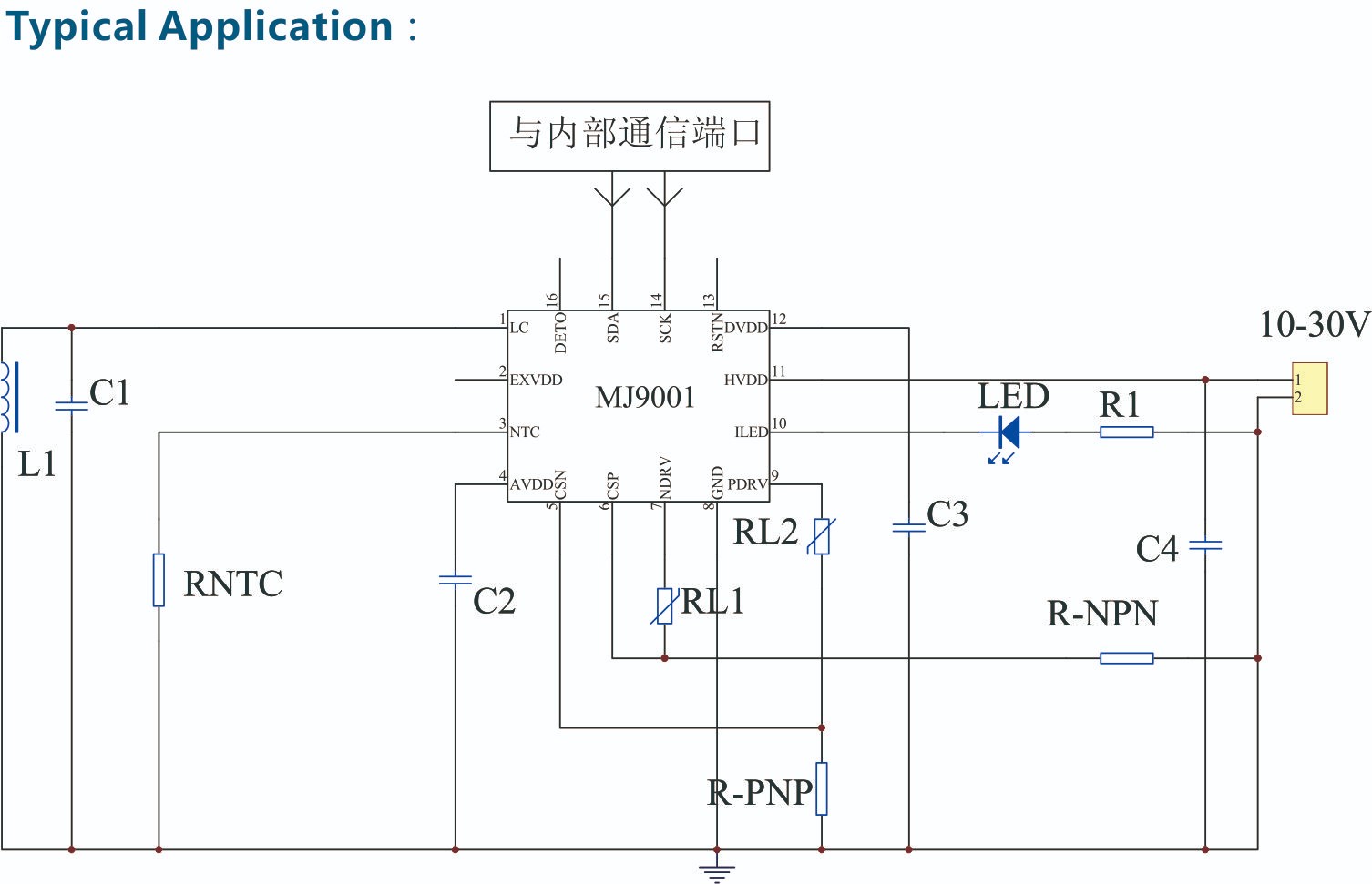 MOJAY茂捷M9001電感式接近開關芯片